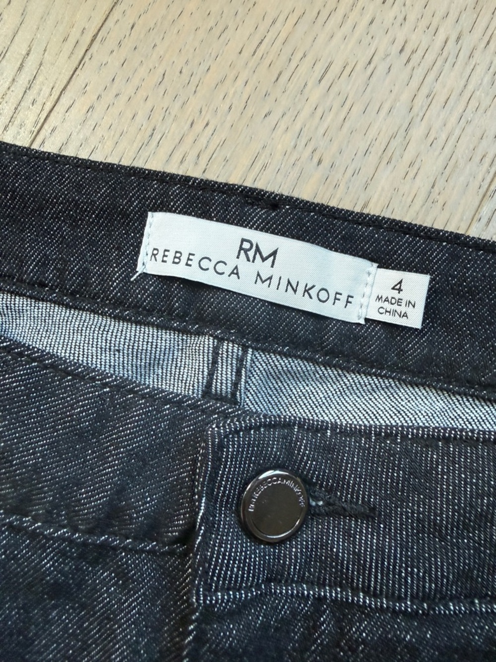 Rebecca Minkoff Black Denim cargo Jeans - Dark Black